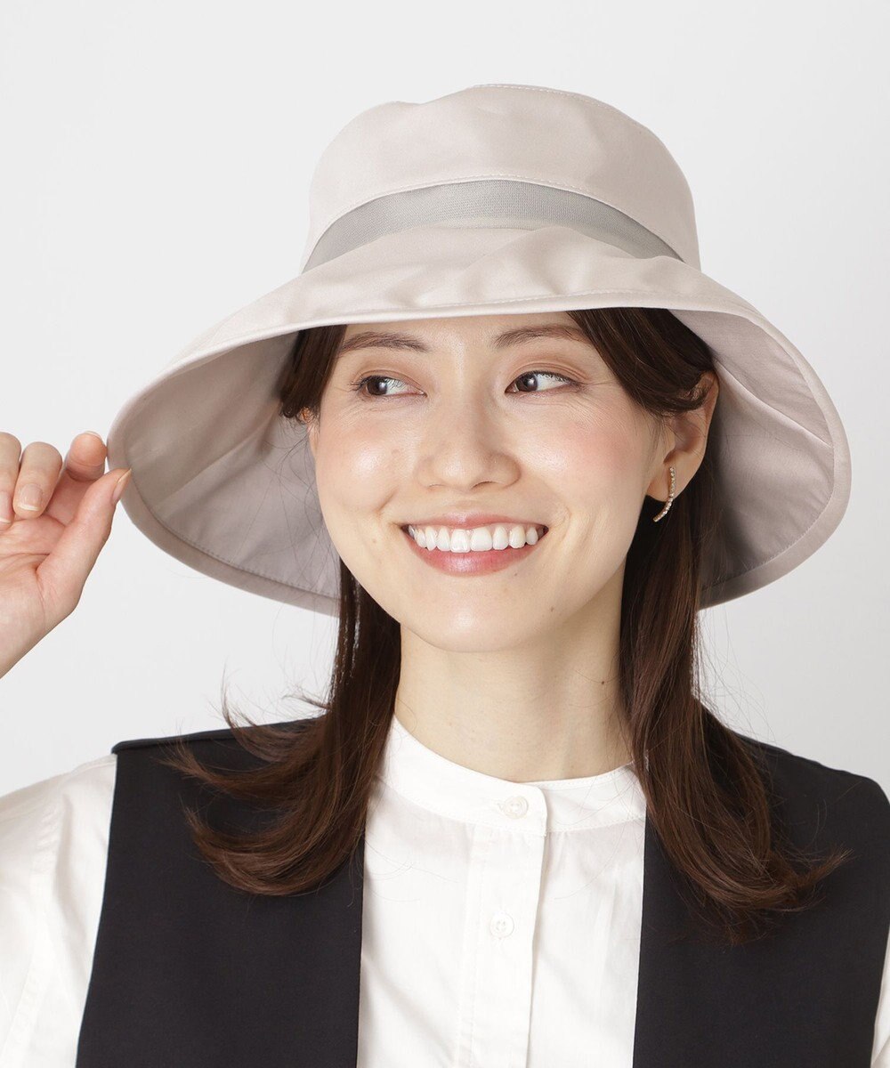 MOONBAT 【遮光100％/遮熱/UV】HIROKO KOSHINO(ヒロコ コシノ)遮光シアー カサブランカ 帽子 ゆったりMサイズ 手洗い可能/サイズ調整可能/日本製 
