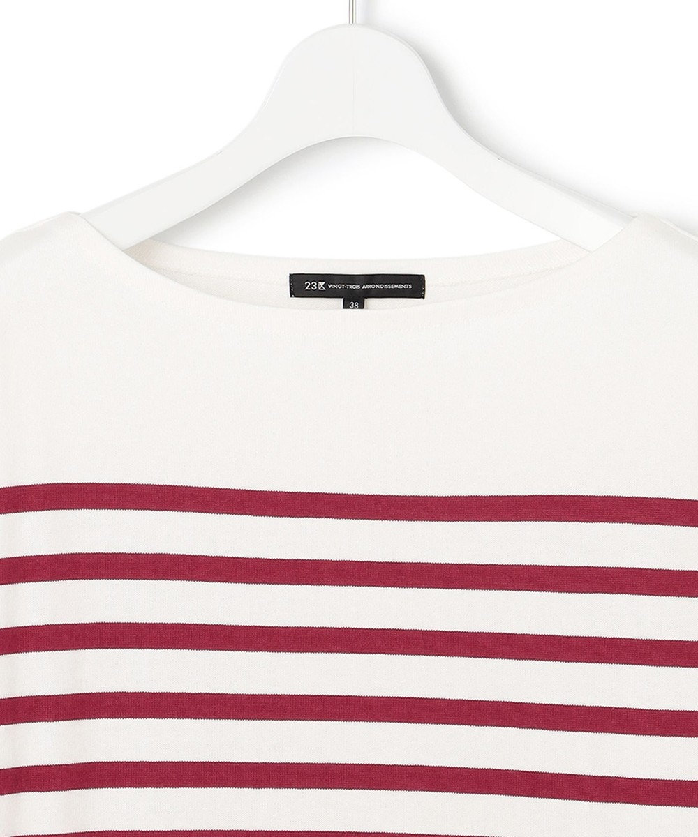 23区 L 【洗える】BUGIS シングルジャージー ボーダー カットソー 