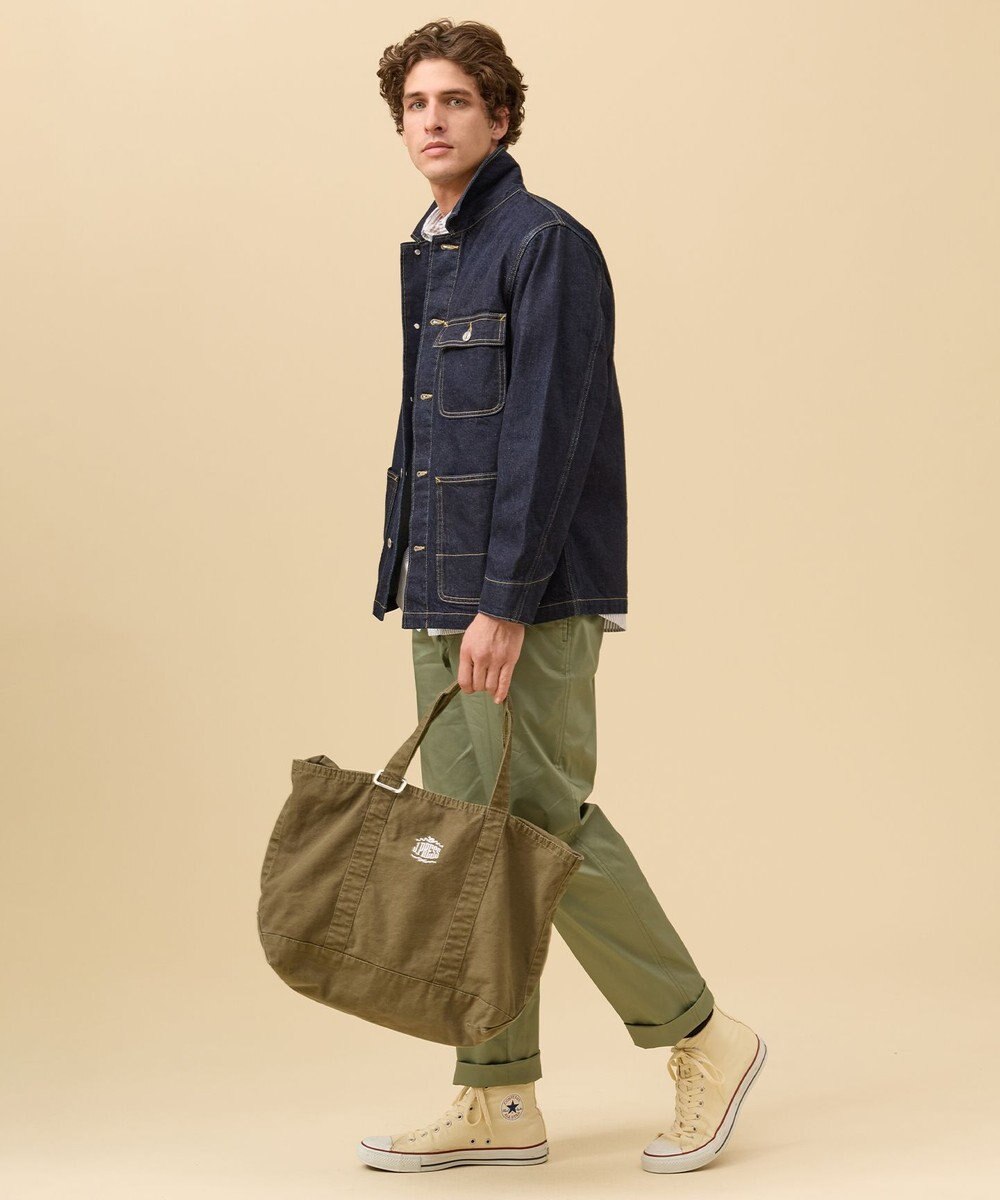 J.PRESS MEN コットンキャンバス オーバルトートバッグ 