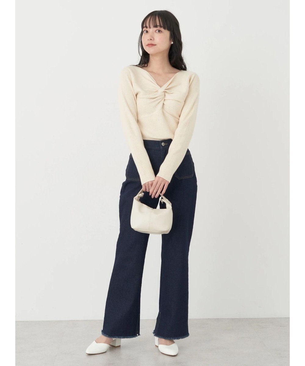 earth music&ecology ツイストリブラメニットプルオーバー 