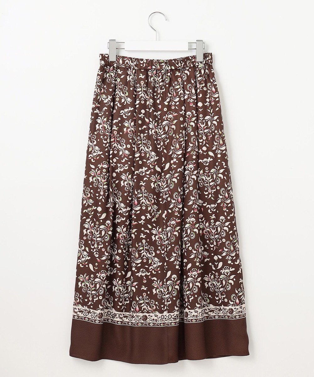 自由区 S 【ウエストゴム・洗える】ERICAパネルプリント スカート 