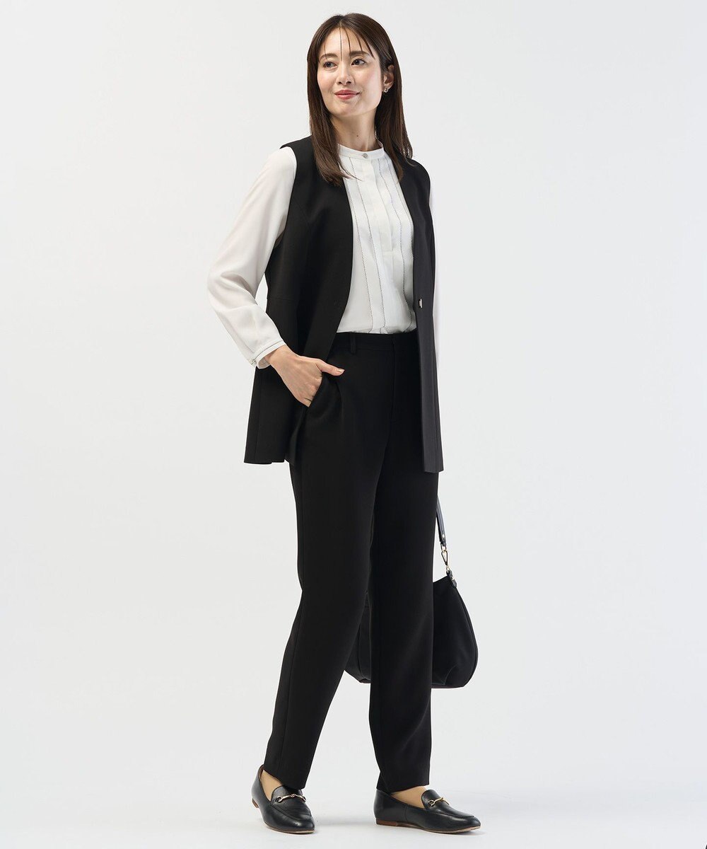 J.PRESS LADIES 【セットアップ対応】セラテリーダブルクロス テーパード パンツ 