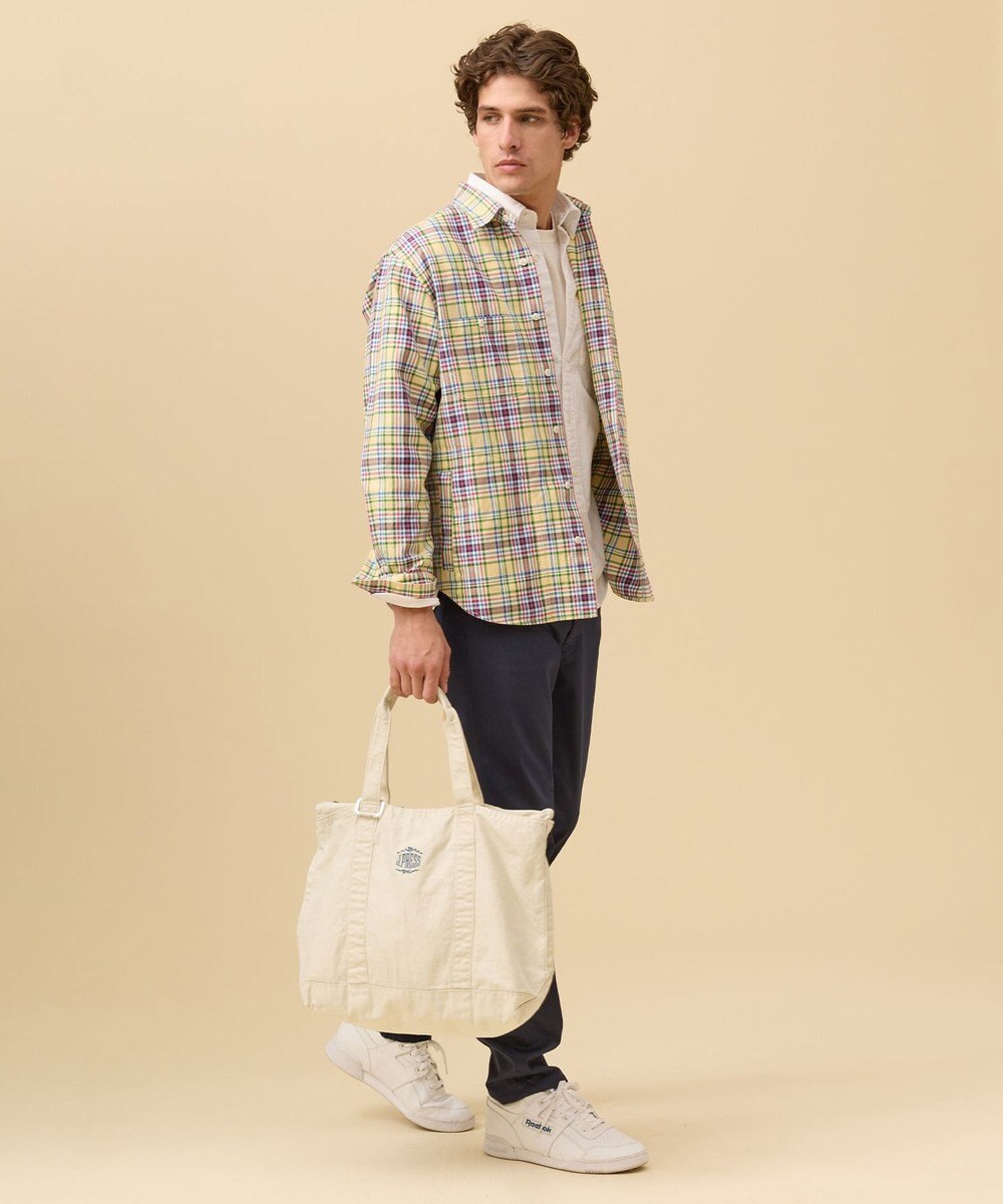 J.PRESS MEN コットンキャンバス オーバルトートバッグ 