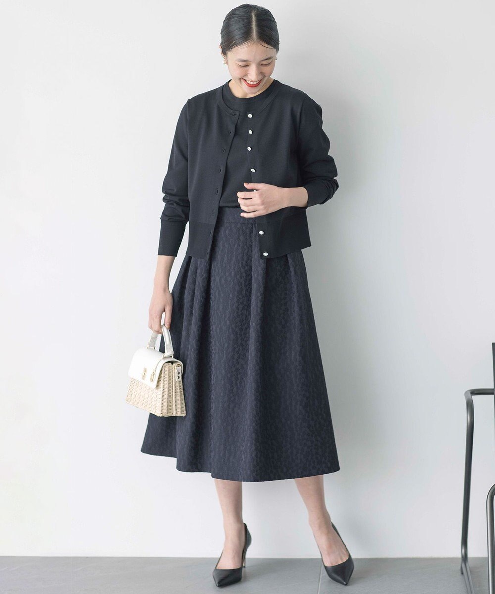 組曲 フラワージャカード フレアスカート 