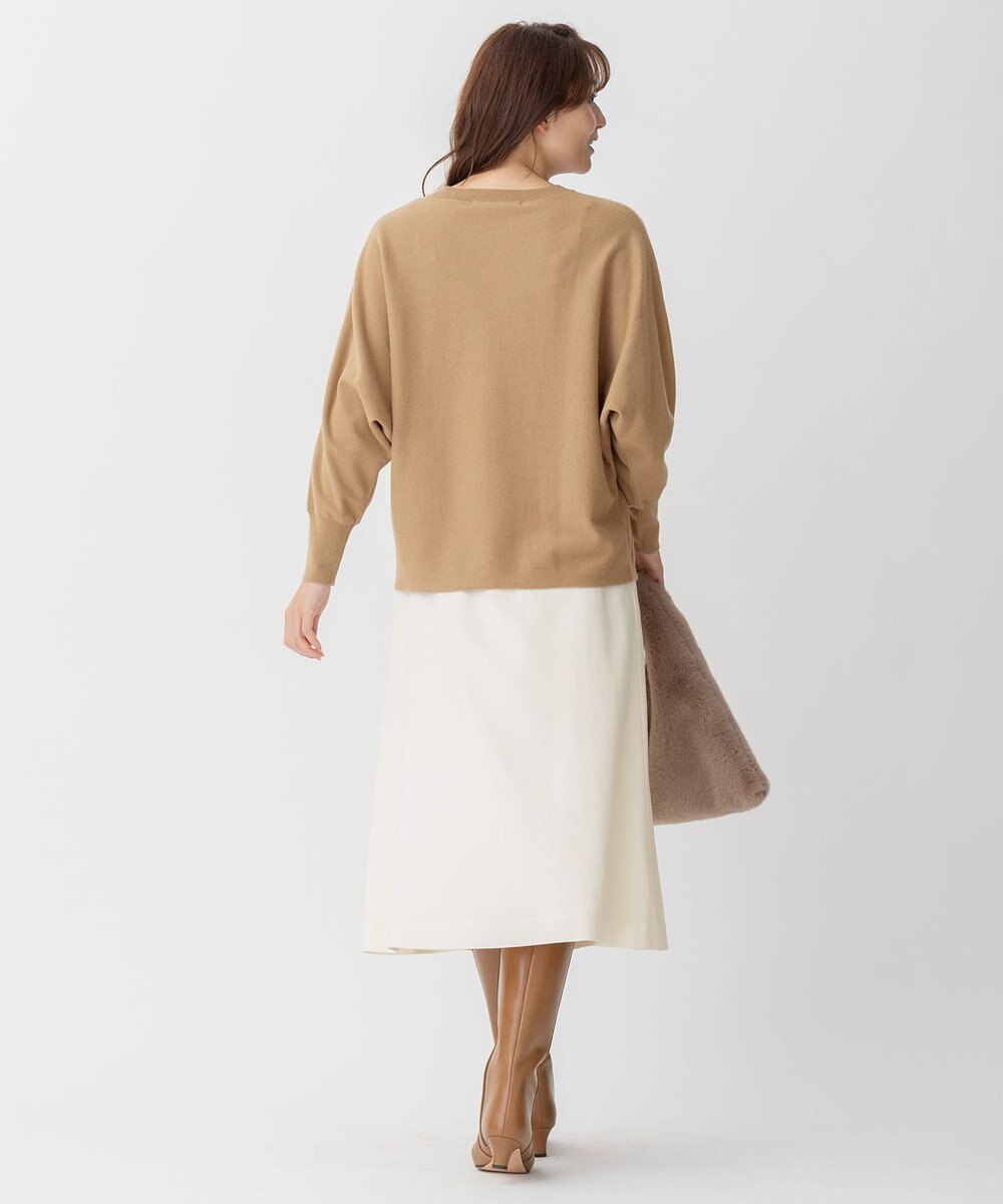 自由区 【洗える】ウォッシャブルハイカウントフラノ タックスカート 