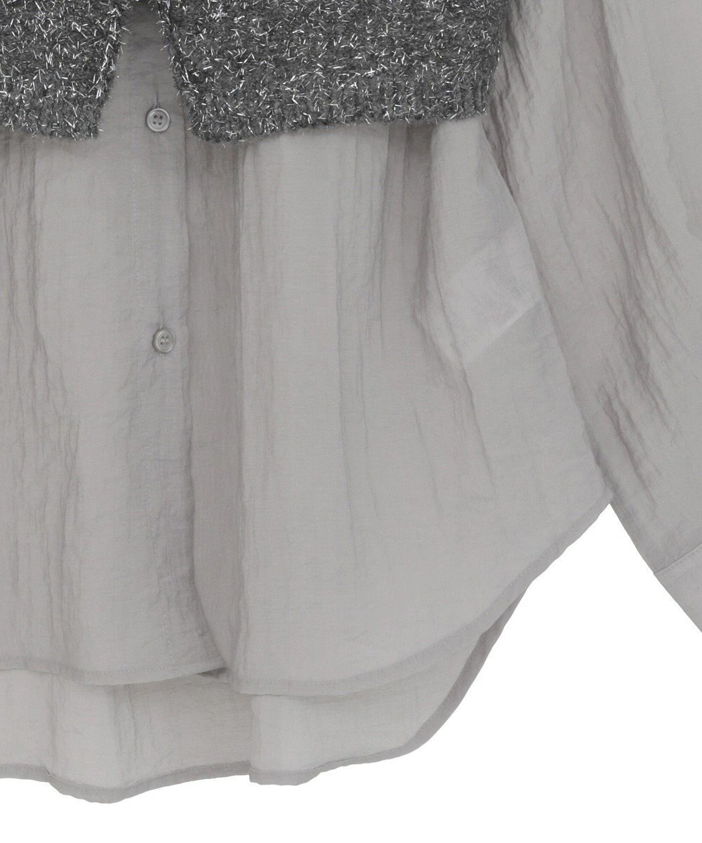 Green Parks ＳＥＴ２点ラメシャギービスチェ＋シャツ 