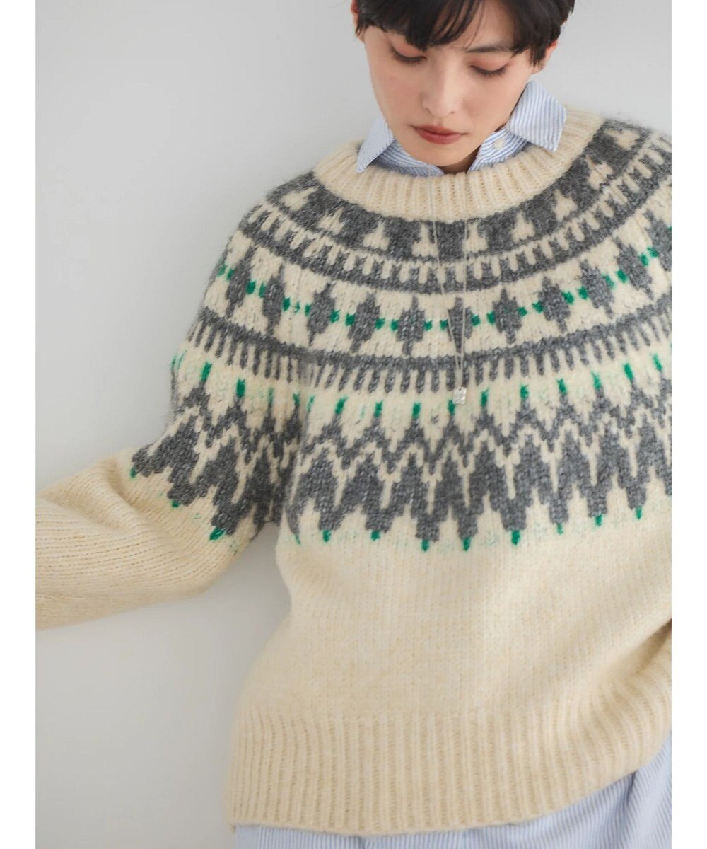 AMERICAN HOLIC フェアアイル柄ニットプルオーバー 