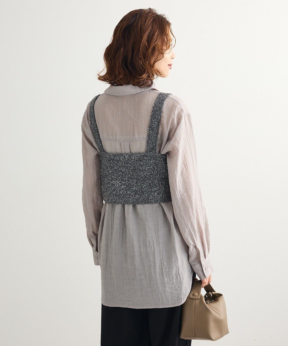 Green Parks ＳＥＴ２点ラメシャギービスチェ＋シャツ 