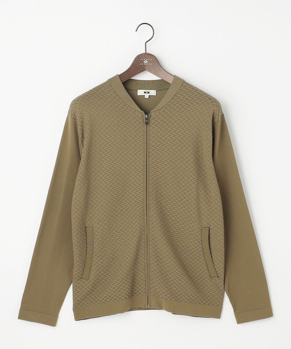 JOSEPH ABBOUD 【サステイナブル・オーガニックコットン使用】オーガニッククールニットジップ カーディガン 