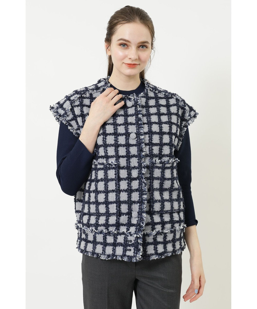 DAKS チェックツイードベスト 