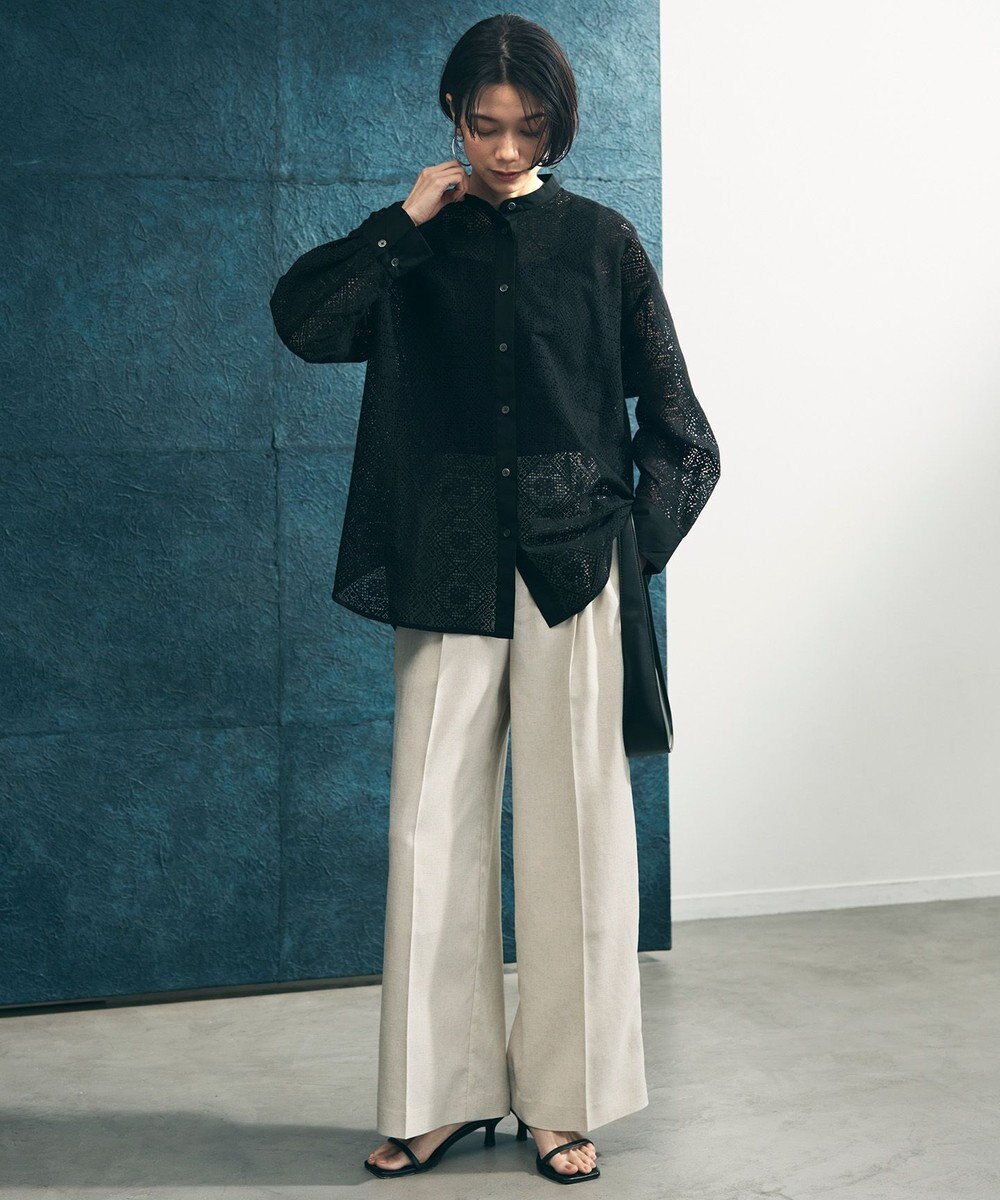 UNFILO 【セットアップ着用可】TENNEN TOUCH タックワイドパンツ 