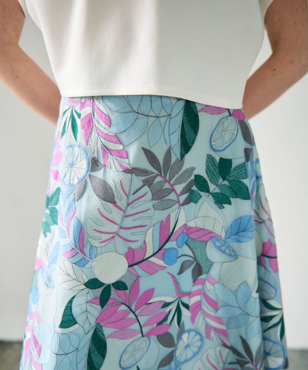 GRACE CONTINENTAL フルーツ刺繍フレアスカート 