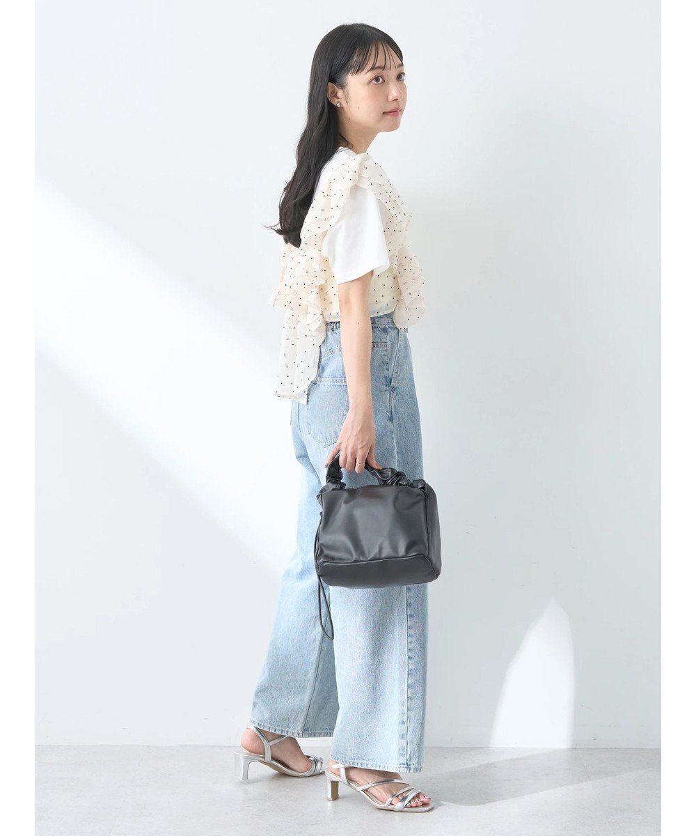 earth music&ecology フロッキードットフリルビスチェ 