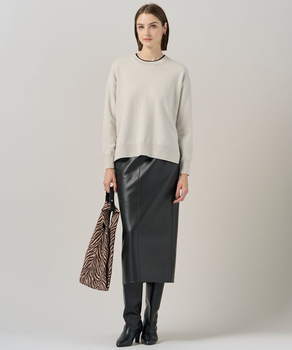 ICB L 【洗える】フェイクレザー ナロースカート 