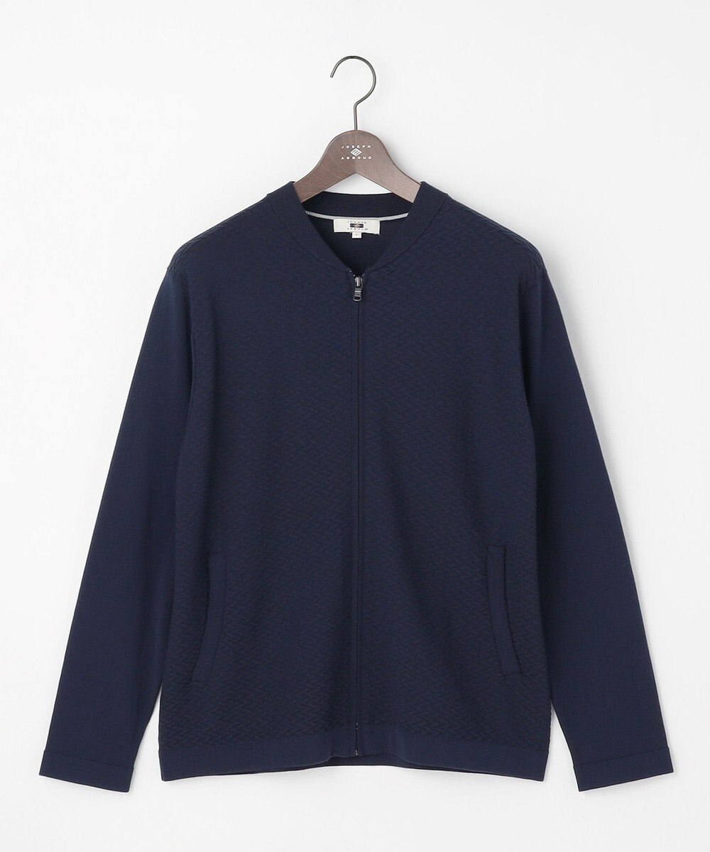 JOSEPH ABBOUD 【サステイナブル・オーガニックコットン使用】オーガニッククールニットジップ カーディガン 