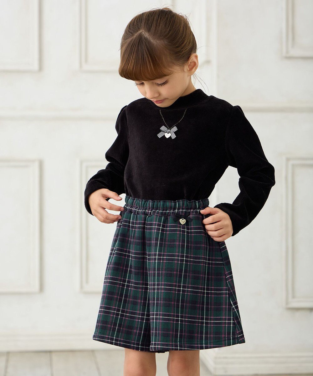 ANY KIDS 裏シャギーチェックショートパンツ 