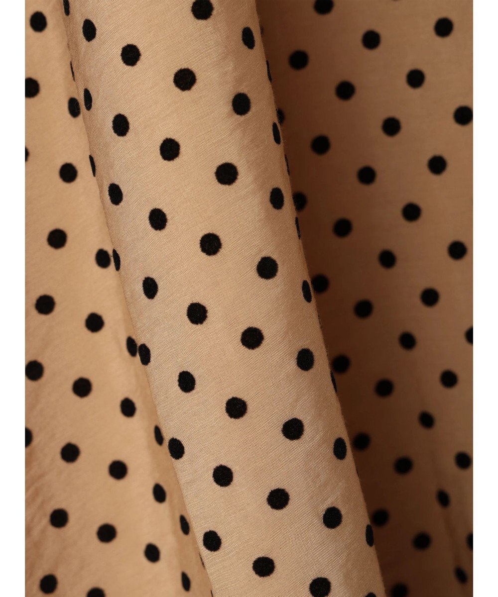 earth music&ecology ドットチュニック丈リボン付きワンピース 