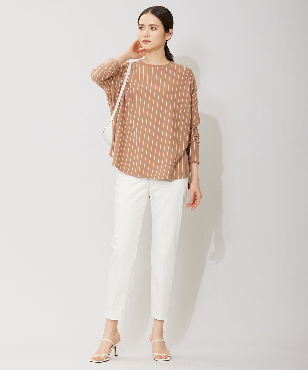 ICB 【洗える】T/Cストレッチサテン スティックパンツ 