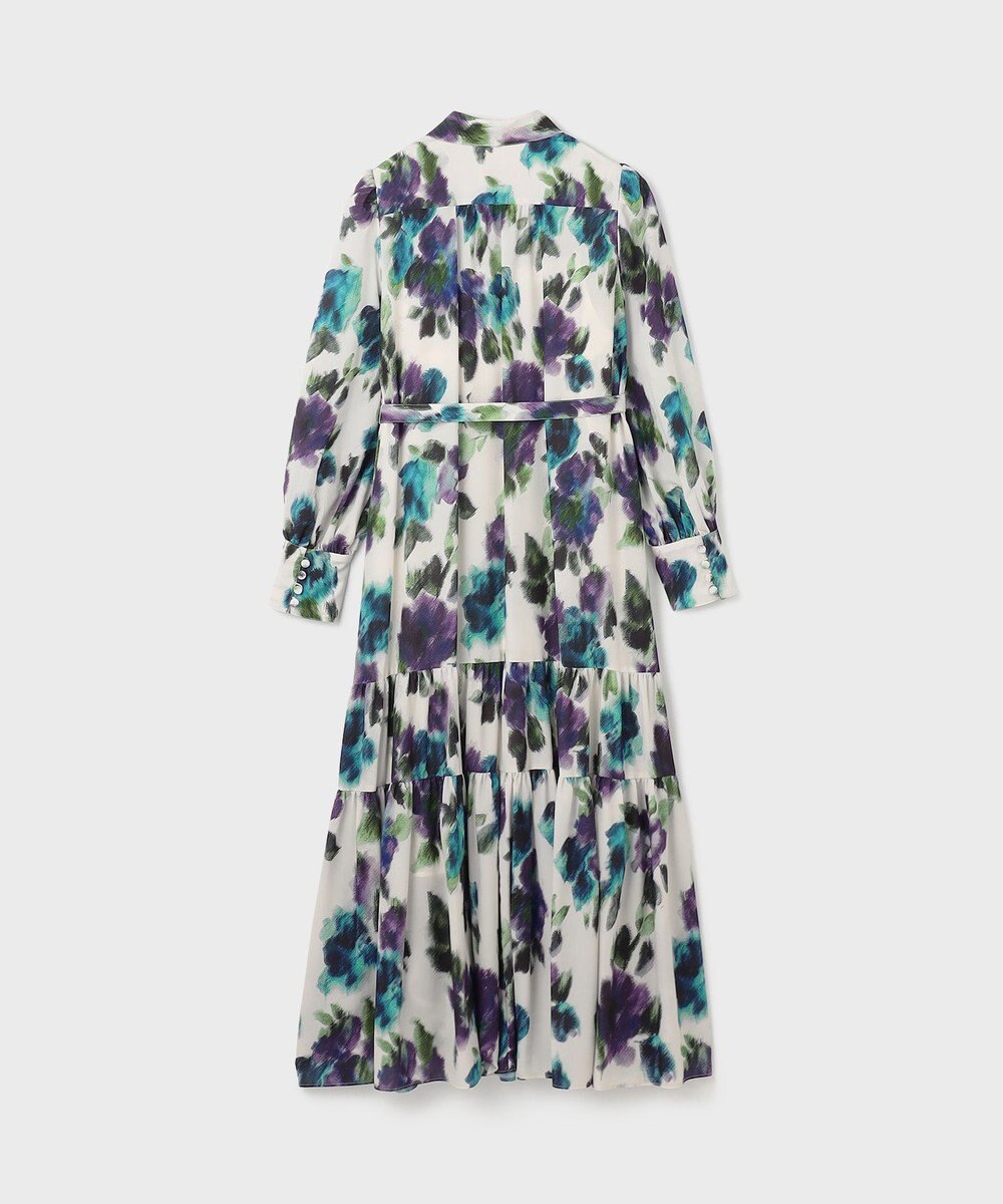 GRACE CONTINENTAL フラワープリントティアードワンピース 