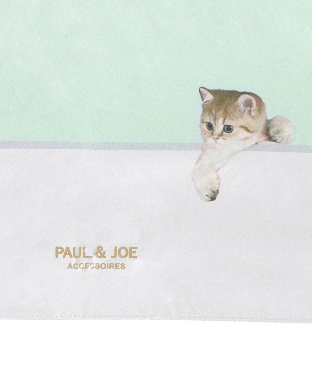 MOONBAT 【 遮光率100％/遮熱/UV/コンパクト】PAUL&JOE ACCESSOIRES(ポール&ジョー) 晴雨兼用日傘 スウィングヌネット ネコ 5段折りたたみ傘 