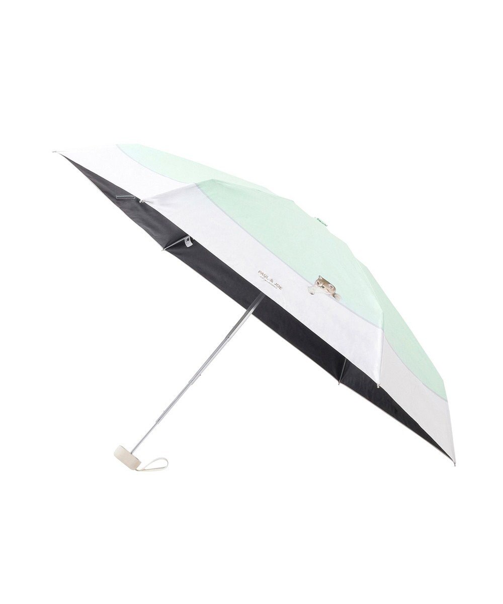 MOONBAT 【 遮光率100％/遮熱/UV/コンパクト】PAUL&JOE ACCESSOIRES(ポール&ジョー) 晴雨兼用日傘 スウィングヌネット ネコ 5段折りたたみ傘 