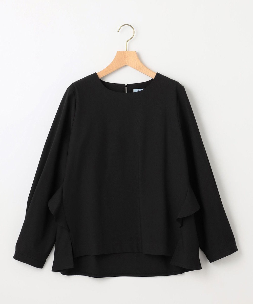 組曲 S 【KUMIKYOKU NAVY】ウーステッドライククロス フリルブラウス 