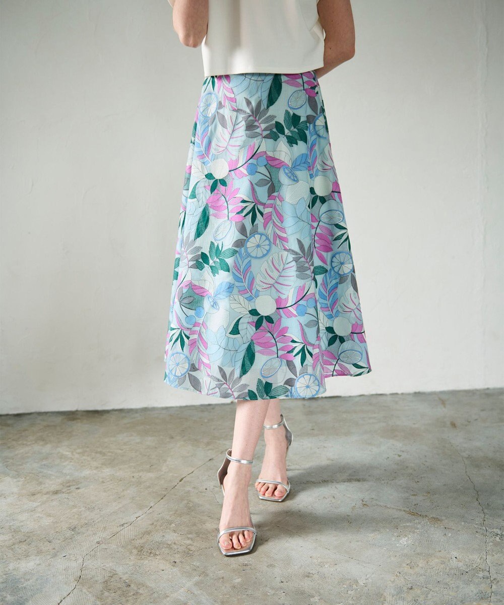 GRACE CONTINENTAL フルーツ刺繍フレアスカート 