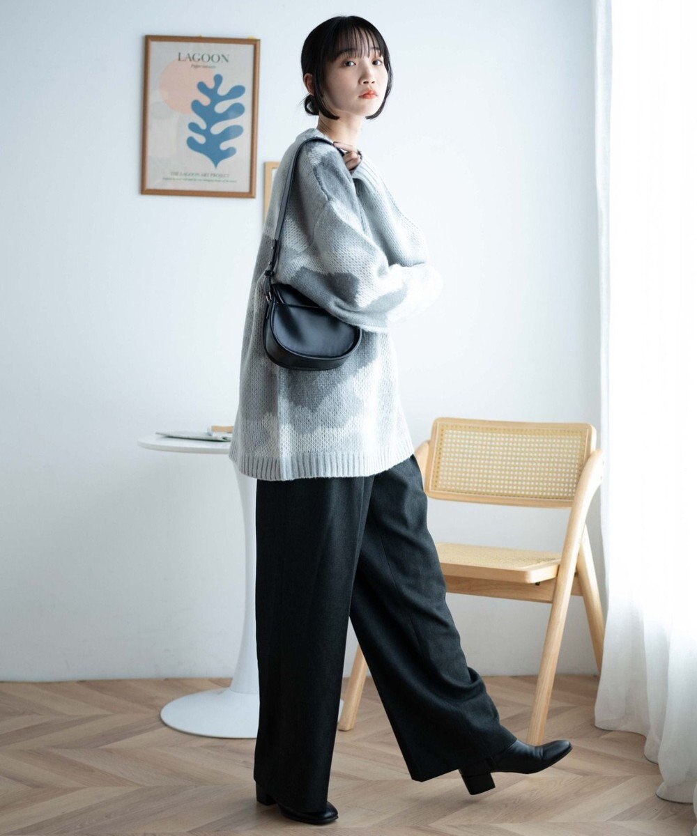 WEGO モヘアライク総柄BIGプルオーバー 