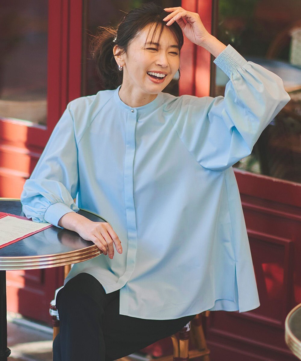 UNFILO 【取り外し可能なボウタイ付き】2WAY ボウタイブラウス 