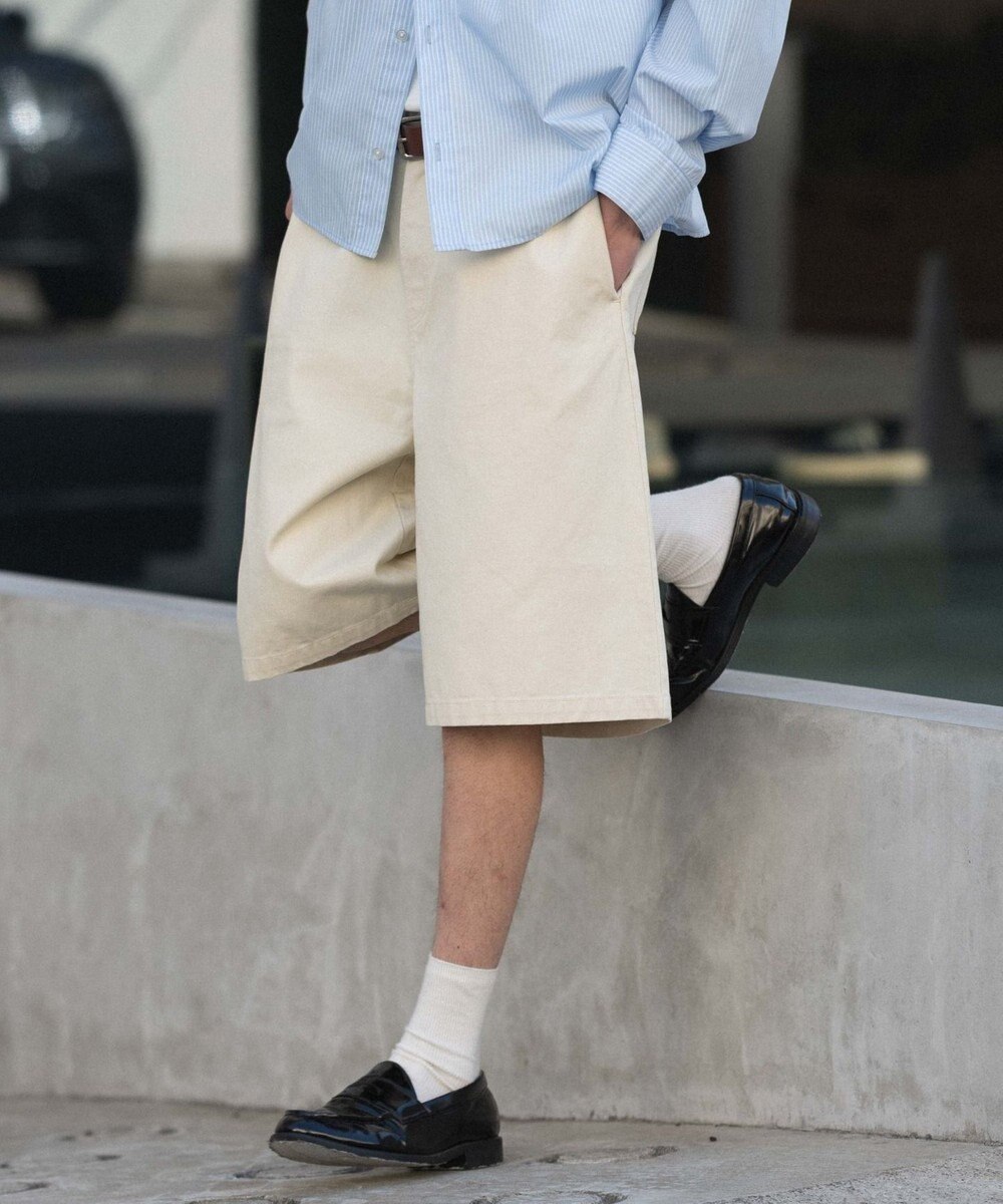 WEGO 【ウエストゴム/SMLサイズ展開】イージーコットンハーフパンツ 