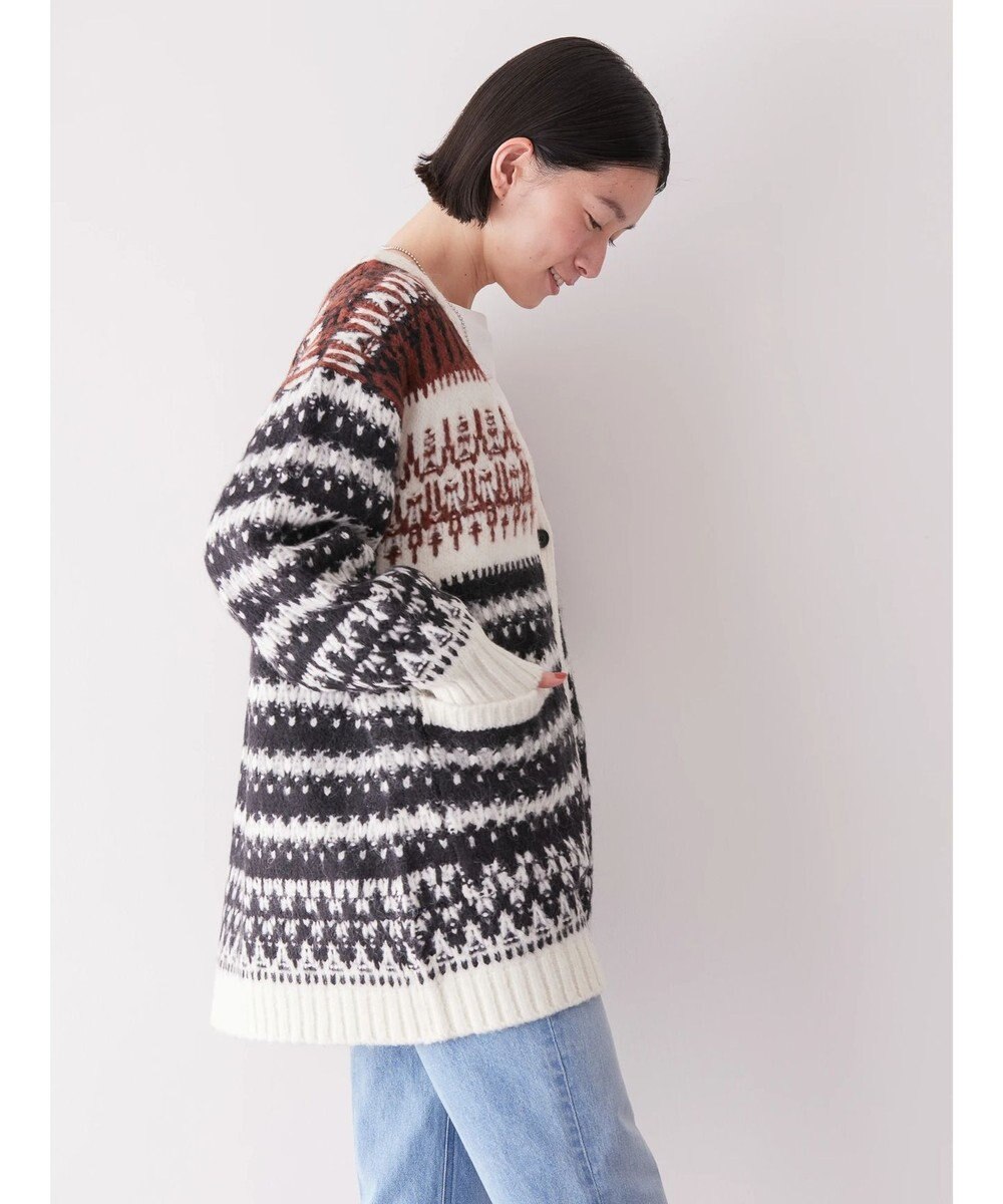 AMERICAN HOLIC フェアアイル柄ニットカーディガン 