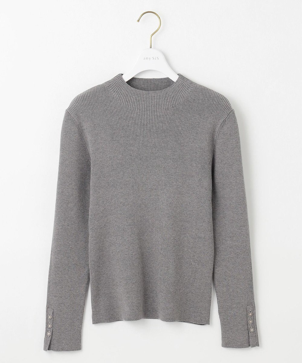 ANY SIS 【洗える】リブインナー ニット 