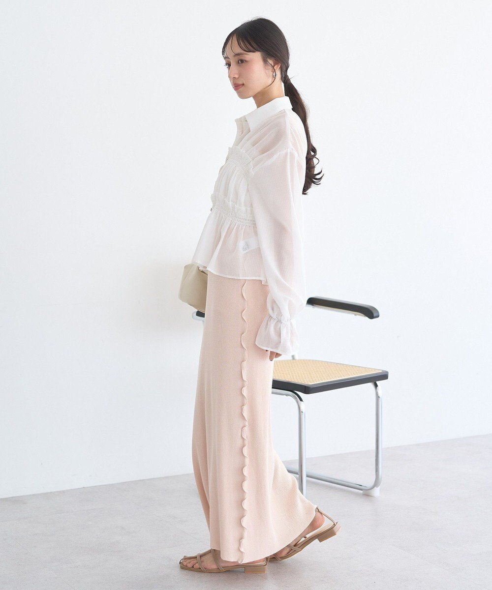 earth music&ecology シャーリングストライプシャツ 