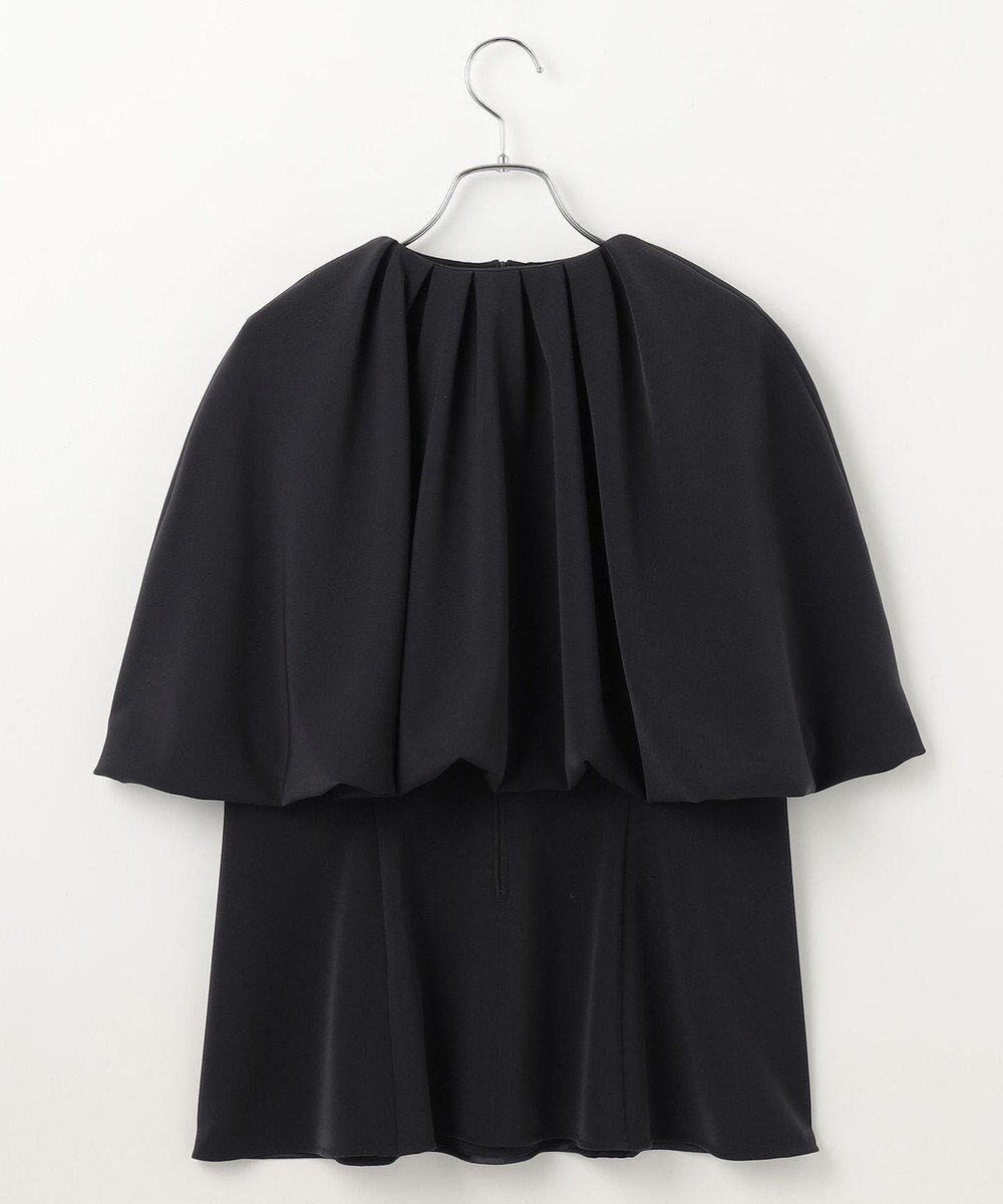 #Newans ＜亀恭子さんコラボ＞取り外し可能ケープ付きペプラムブラウス 