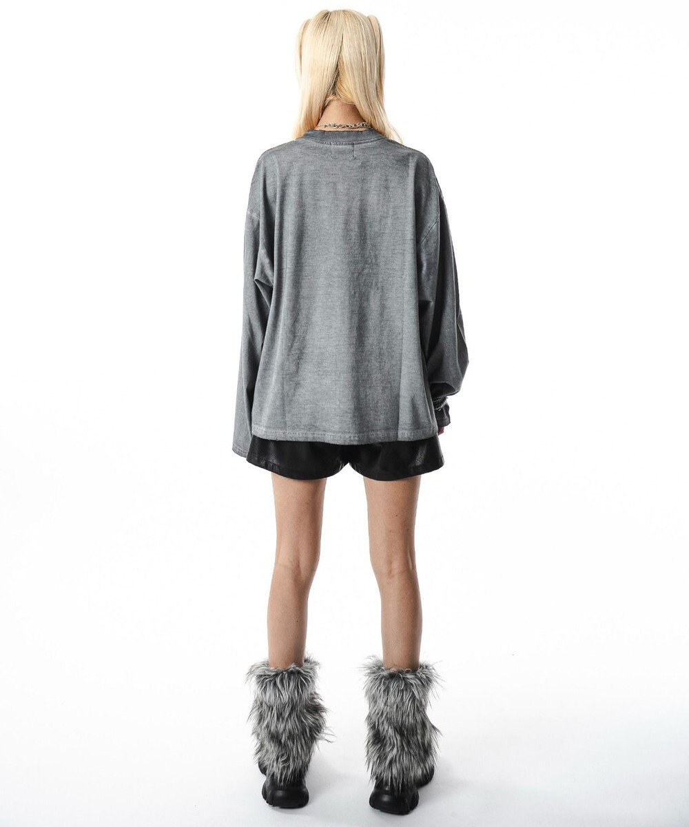 WEGO 【ユニセックス着用ITEM/MLサイズ展開】コールドダイダメージアップリケT（LS） 