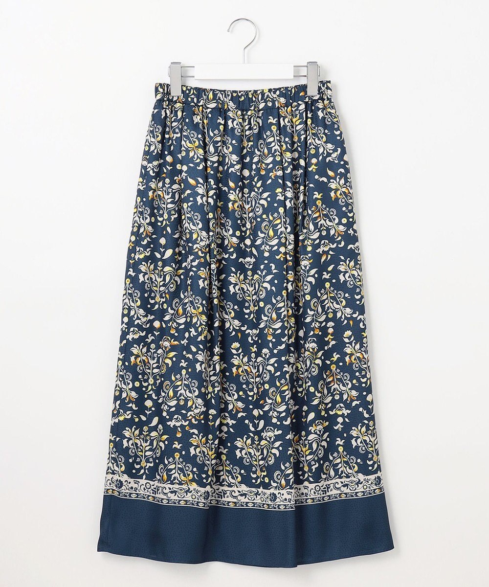 自由区 S 【ウエストゴム・洗える】ERICAパネルプリント スカート 