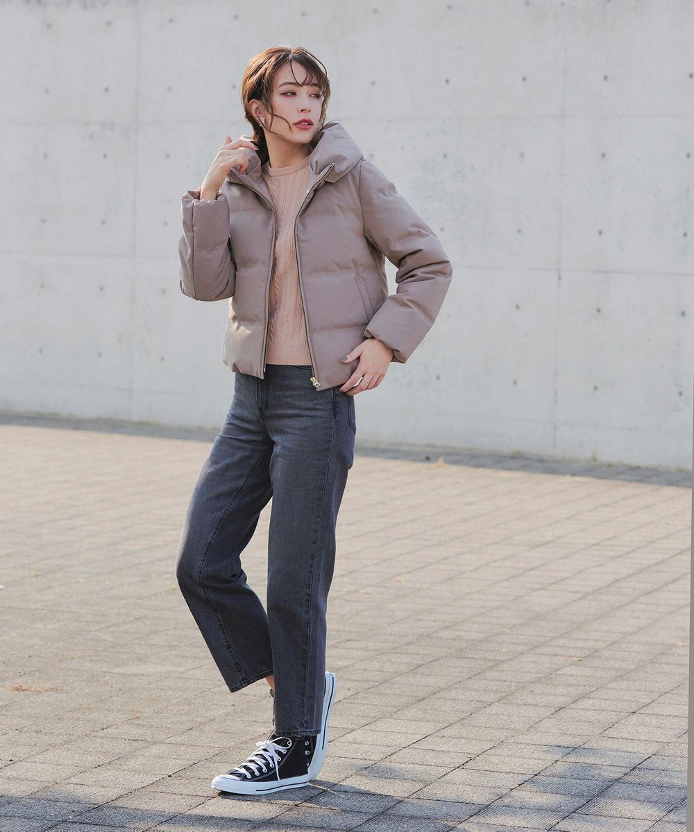 Tiaclasse 【洗える】肩ボタンケーブルニットトップス 