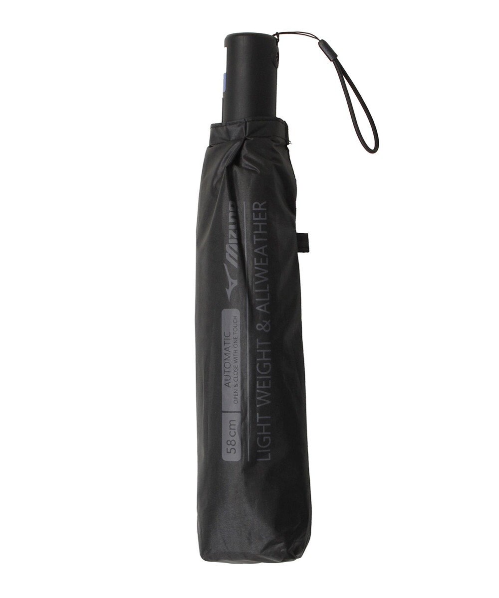 MOONBAT 【WEB限定】MIZUNO  (ミズノ) BIGロゴ 無地 日傘 折りたたみ傘 自動開閉 1プッシュ パラソル 晴雨兼用 軽量 一級遮光 遮熱効果 遮光率100% UV遮蔽100% 