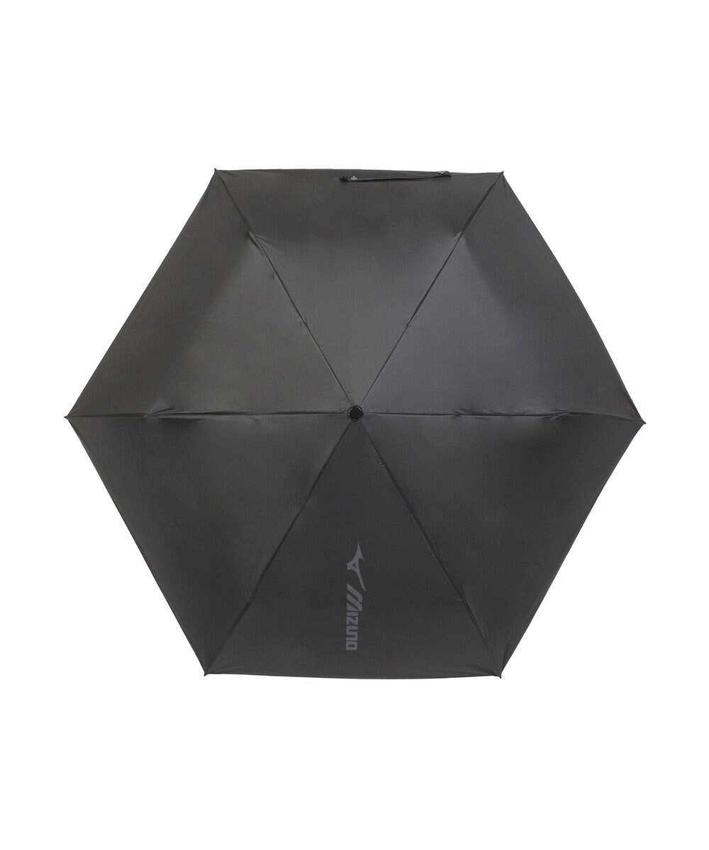 MOONBAT 【WEB限定】MIZUNO  (ミズノ) BIGロゴ 無地 日傘 折りたたみ傘 自動開閉 1プッシュ パラソル 晴雨兼用 軽量 一級遮光 遮熱効果 遮光率100% UV遮蔽100% 