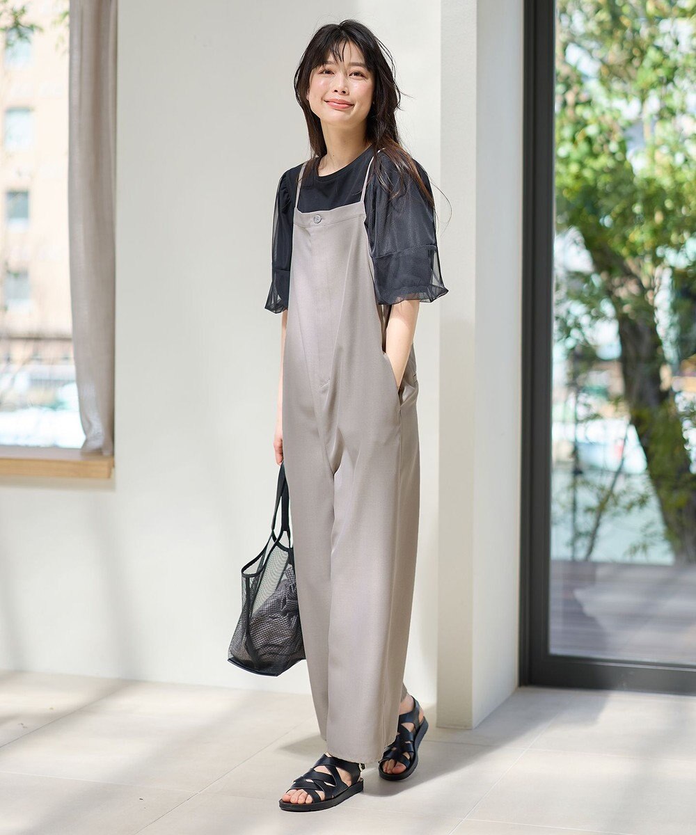 ANY チュールコンビパフスリーブプルオーバー 