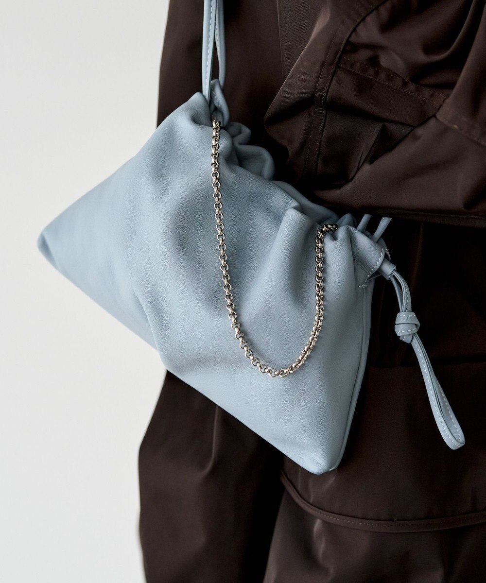 russet レザー巾着ミニショルダーバッグ(CE-1637) 