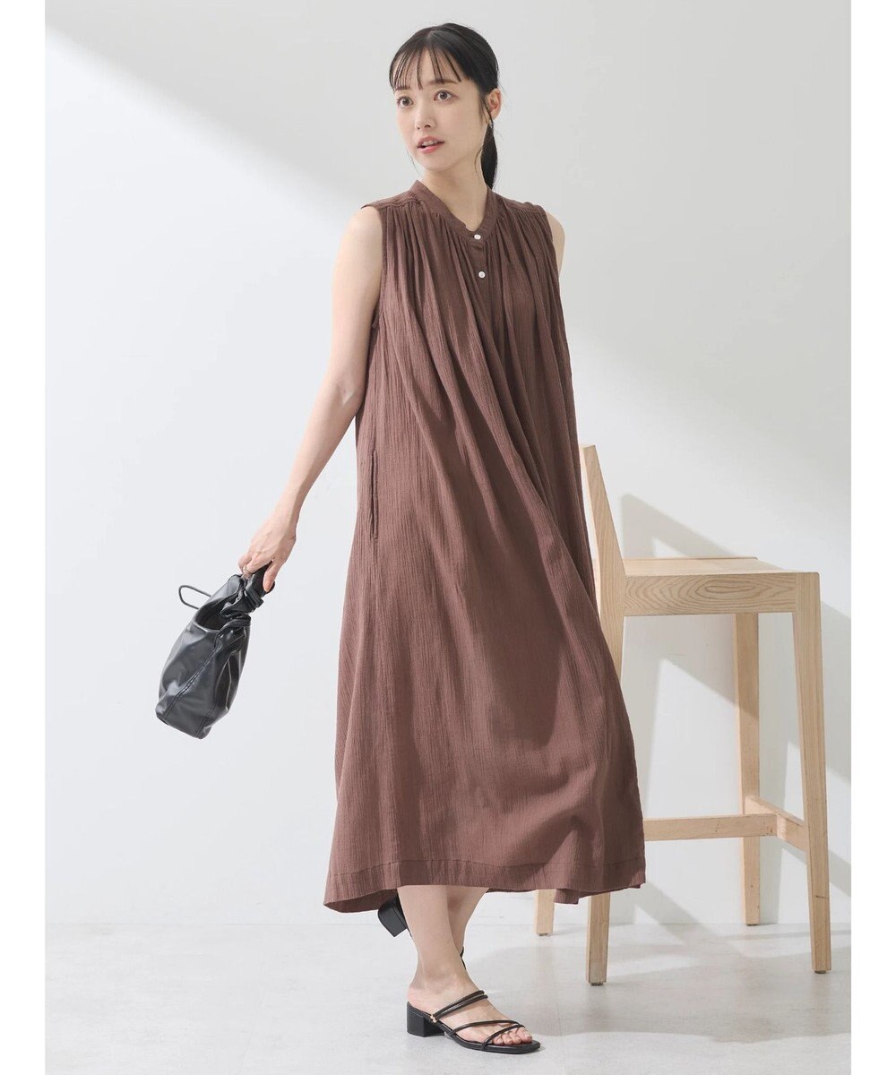 earth music&ecology 綿クレープワンピース（無地） 