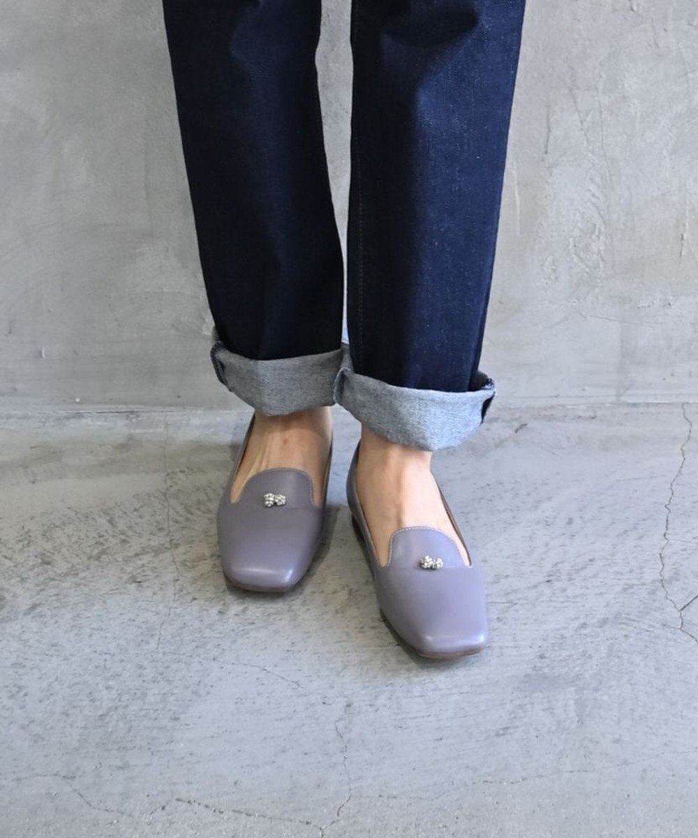 muuc ビーズモチーフのスクエアシューズ 