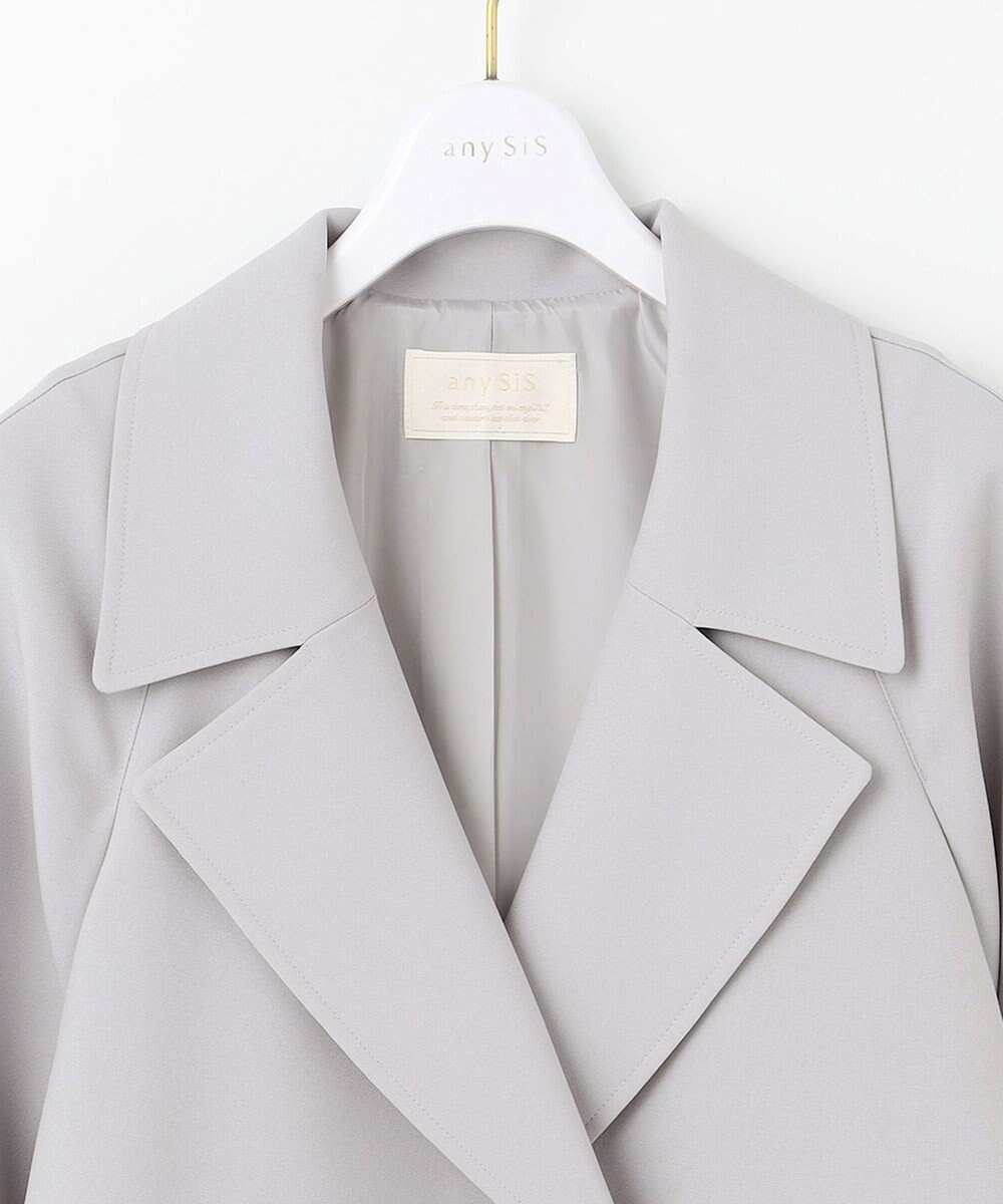 ANY SIS S 【洗える】Nobleライトトレンチ コート 
