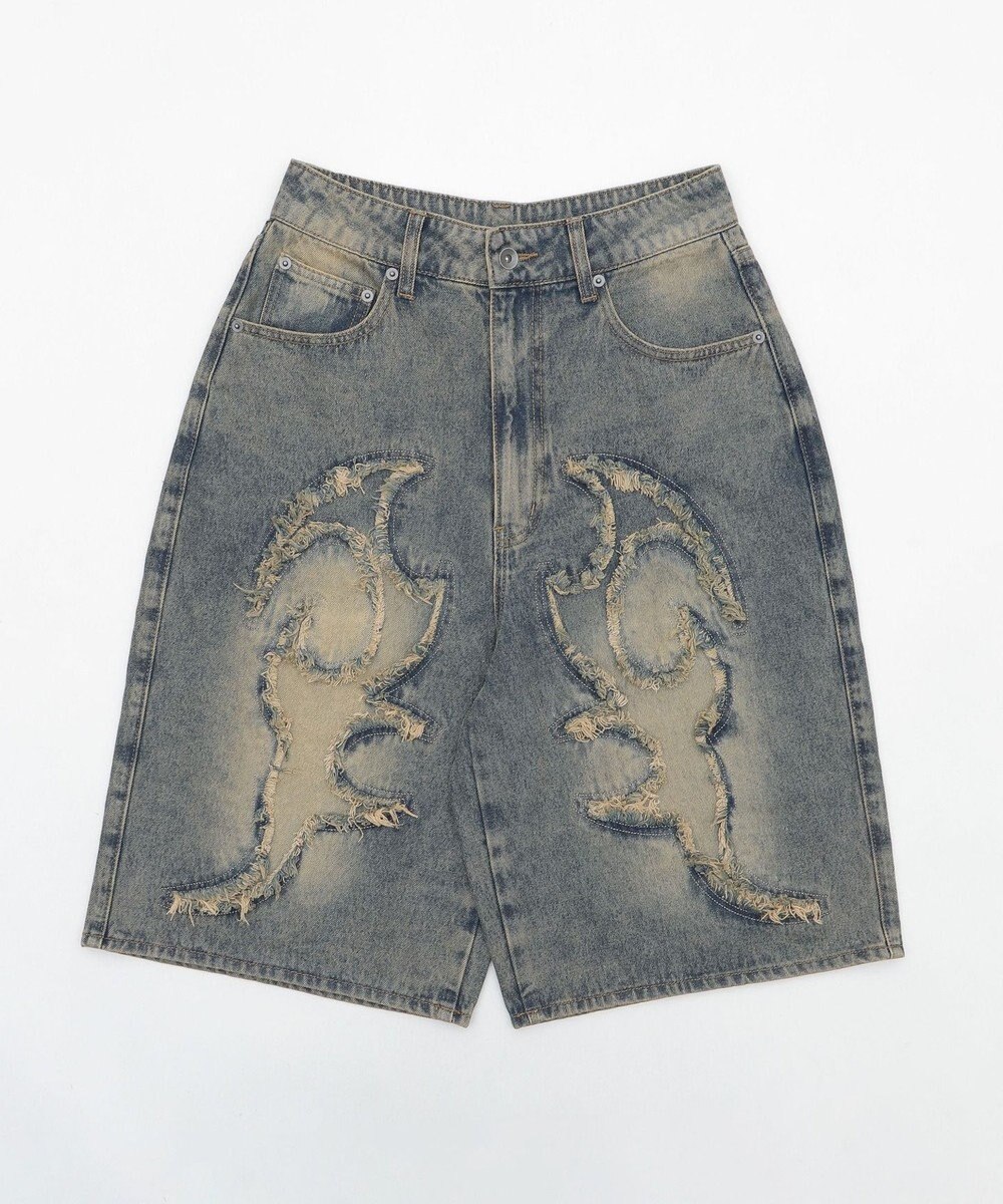 WEGO スーパーバギーフリンジデニムショーツ 