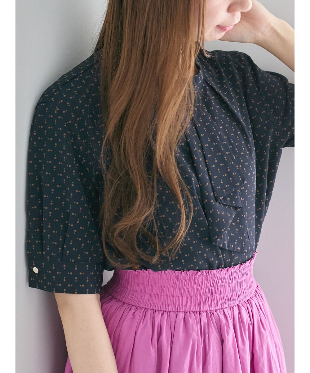 Te chichi パターンアソート5分袖ボウタイブラウス 