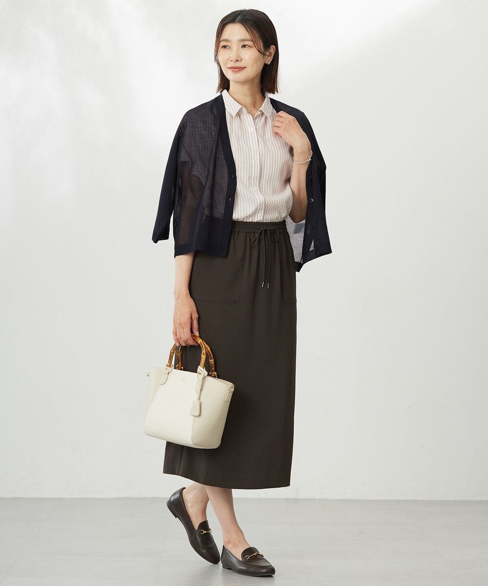 J.PRESS LADIES 【WEB限定カラーあり・洗える】SHEER LIGHT KNIT Vネック カーディガン 