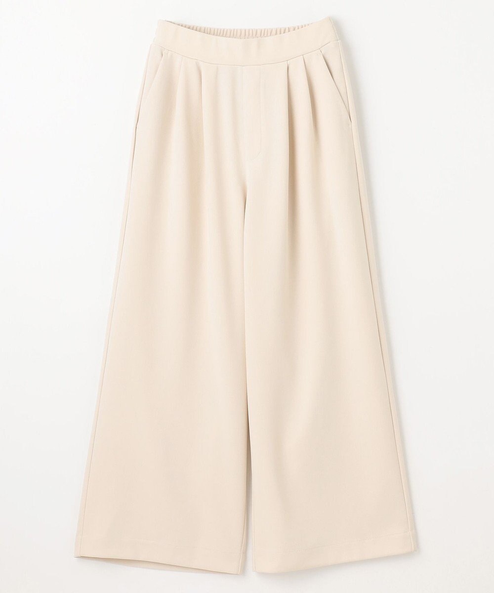 ANY 【ウエストゴム】２タックジョーゼットワイドパンツ 