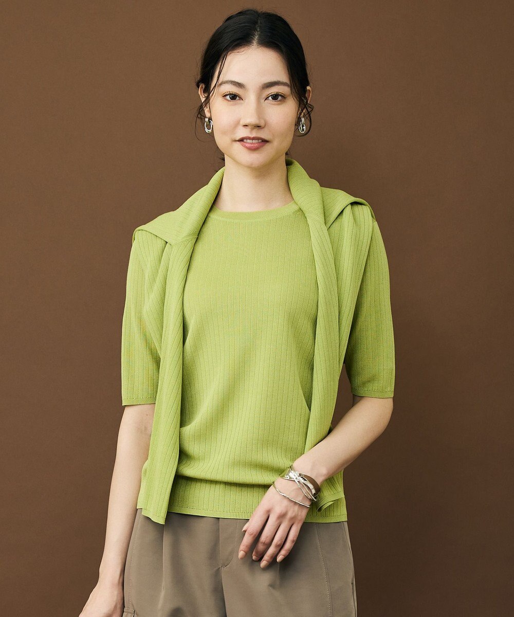 自由区 【アンサンブル対応】シアーシルクミックス カーディガン 