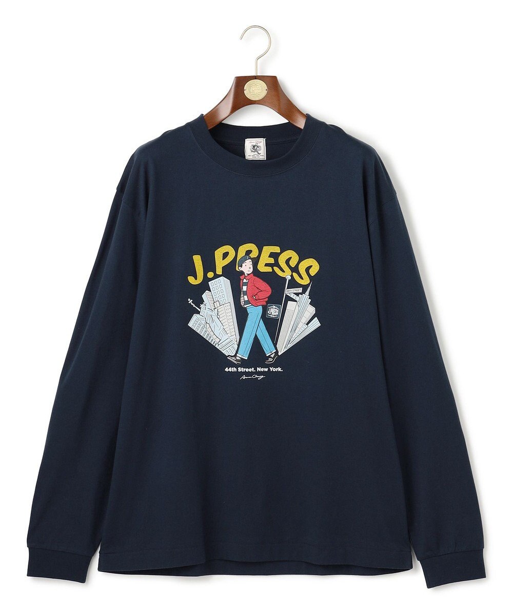 J.PRESS MEN 【AaronChang】【UNISEX】プリントロングスリーブ Tシャツ 